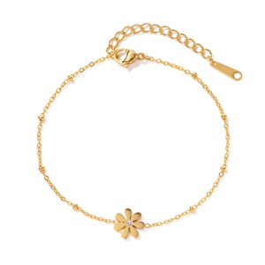 Well-madeTitanium Steel Jewrlry Simple Daisy Flower Fashion Wholesale Women Fashion Stainless Steel Bracelet