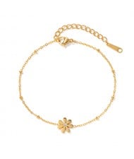 Well-madeTitanium Steel Jewrlry Simple Daisy Flower Fashion Wholesale Women Fashion Stainless Steel Bracelet