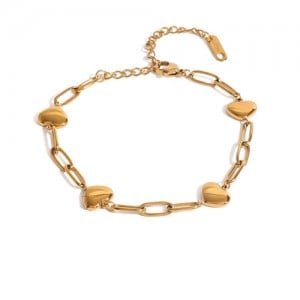 Titanium Steel Jewrlry Heart Thick Chain Fashion Wholesale Women Fashion Stainless Steel Bracelet