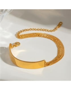 Titanium Steel Jewelry Unique Design Multi-layer Chain Fashion Wholesale Women Fashion Stainless Steel Bracelet
