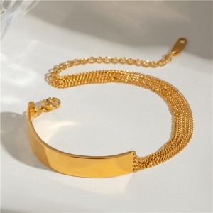 Titanium Steel Jewelry Unique Design Multi-layer Chain Fashion Wholesale Women Fashion Stainless Steel Bracelet