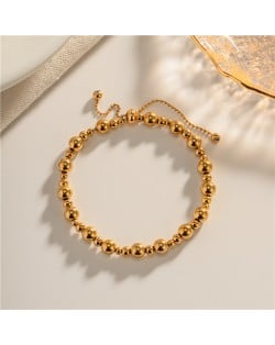 Titanium Steel Jewelry Big and Small Beads Chain Fashion Wholesale Women Stainless Steel Bracelet