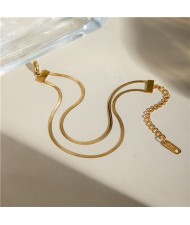 Titanium Steel Jewelry 18K Gold Plated Snake Chain Fashion Wholesale Women Stainless Steel Bracelet