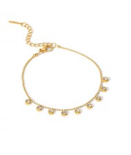 Titanium Steel Jewelry Cubic Zirconia Pendants Fashion Wholesale Women Stainless Steel Bracelet