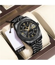 High Quality Stainless Steel Watch for Men Business Style Wholesale Fashion Quartz Men Watch - Black
