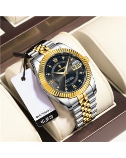High Quality Stainless Steel Watch for Men Business Style Wholesale Fashion Quartz Men Watch - Golden White