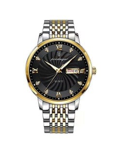 High Quality Stainless Steel Watch for Men Business Style Popular Wholesale Men Watch - Golden Black
