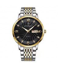 High Quality Stainless Steel Watch for Men Business Style Popular Wholesale Men Watch - Golden Black