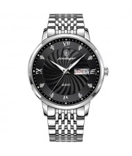 High Quality Stainless Steel Watch for Men Business Style Popular Wholesale Men Watch - Silver Black