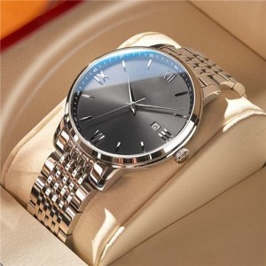 High Quality Simple Design Stainless Steel Watch for Men Fashion Wholesale Men Watch - Gray