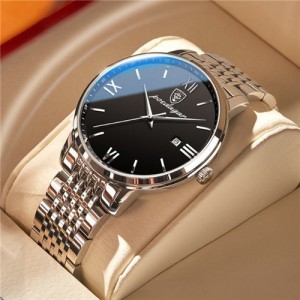 High Quality Simple Design Stainless Steel Watch for Men Fashion Wholesale Men Watch - Black