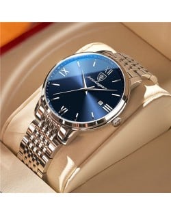 High Quality Simple Design Stainless Steel Watch for Men Fashion Wholesale Men Watch - Blue
