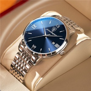 High Quality Simple Design Stainless Steel Watch for Men Fashion Wholesale Men Watch - Blue