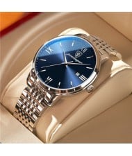 High Quality Simple Design Stainless Steel Watch for Men Fashion Wholesale Men Watch - Blue