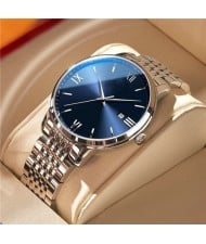 High Quality Simple Design Stainless Steel Watch for Men Fashion Wholesale Men Watch - Blue