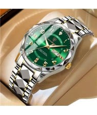 High Quality Simple Design Stainless Steel Watch for Men Fashion Wholesale Men Watch - Golden Green