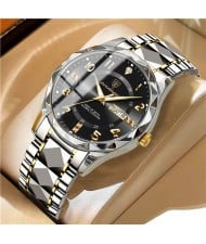 High Quality Simple Design Stainless Steel Watch for Men Fashion Wholesale Men Watch - Golden Black