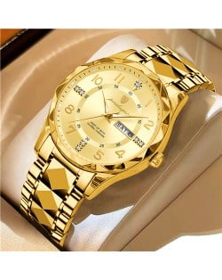 High Quality Simple Design Stainless Steel Watch for Men Fashion Wholesale Men Watch - Golden