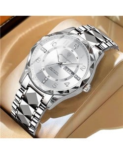 High Quality Simple Design Stainless Steel Watch for Men Fashion Wholesale Men Watch - Silver