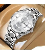 High Quality Simple Design Stainless Steel Watch for Men Fashion Wholesale Men Watch - Silver