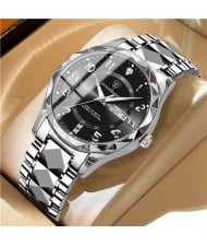 High Quality Simple Design Stainless Steel Watch for Men Fashion Wholesale Men Watch - Silver Black