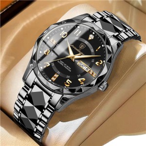 High Quality Simple Design Stainless Steel Watch for Men Fashion Wholesale Men Watch - Black
