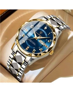 High Quality Simple Design Stainless Steel Watch for Men Fashion Wholesale Men Watch - Blue