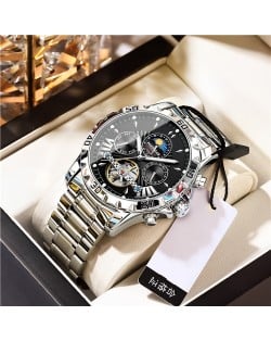 High Quality Automatic Mechanical Watch for Men Stainless Steel Fashion Wholesale Men Watch - Silver