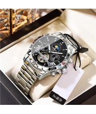 High Quality Automatic Mechanical Watch for Men Stainless Steel Fashion Wholesale Men Watch - Silver