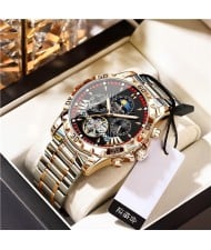 High Quality Automatic Mechanical Watch for Men Stainless Steel Fashion Wholesale Men Watch - Golden