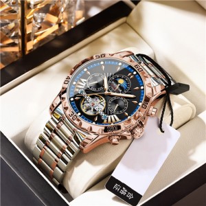 High Quality Automatic Mechanical Watch for Men Stainless Steel Fashion Wholesale Men Watch - Rose Gold