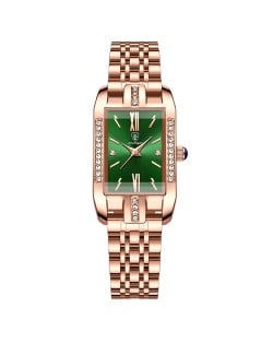 High Quality Quartz Watch for Women Stainless Steel Fashion Wholesale Women Watch - Green