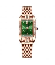 High Quality Quartz Watch for Women Stainless Steel Fashion Wholesale Women Watch - Green