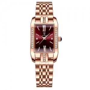 High Quality Quartz Watch for Women Stainless Steel Fashion Wholesale Women Watch - Wine Red