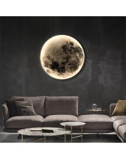 Wholesale Round Moon Modern Wall Lamp - 50 cm