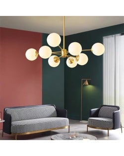 8 Heads Round Ball Pendant Lamp Wholesale Chandelier Living Room