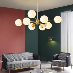 8 Heads Round Ball Pendant Lamp Wholesale Chandelier Living Room
