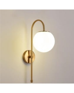 Wholesale Nordic Minimalism Vintage Golden Ball Shape LED Wall Lamp