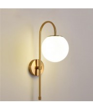 Wholesale Nordic Minimalism Vintage Golden Ball Shape LED Wall Lamp