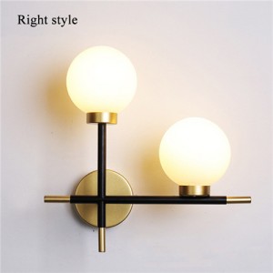 Wholesale Modern Minimalism Two Glass Ball Design LED Wall Lamp - Right Style