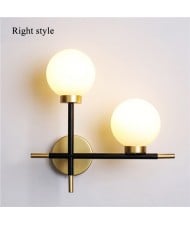 Wholesale Modern Minimalism Two Glass Ball Design LED Wall Lamp - Right Style