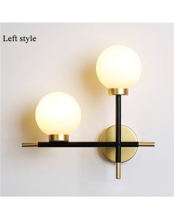 Wholesale Modern Minimalism Two Glass Ball Design LED Wall Lamp - Left Style
