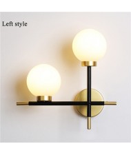 Wholesale Modern Minimalism Two Glass Ball Design LED Wall Lamp - Left Style