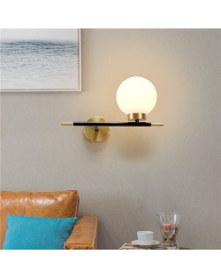 Wholesale Modern Style Black Rod Glass Ball LED Wall Lamp - Right Style