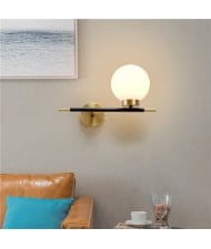 Wholesale Modern Style Black Rod Glass Ball LED Wall Lamp - Right Style