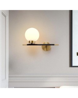 Wholesale Modern Style Black Rod Glass Ball LED Wall Lamp - Left Style