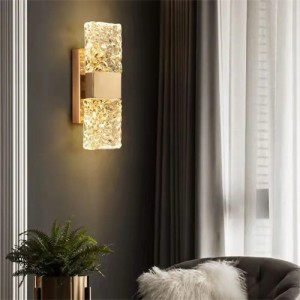 Luxury Style Rectangle Crystal Wall Lamp
