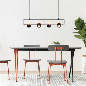 4 Heads Wholesale Black Bar Spotlight Pendant Lamp
