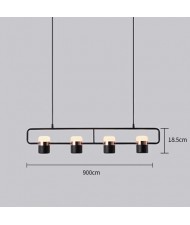4 Heads Wholesale Black Bar Spotlight Pendant Lamp