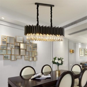 Black Base Design European Fashion Wholesale Oval Chandelier